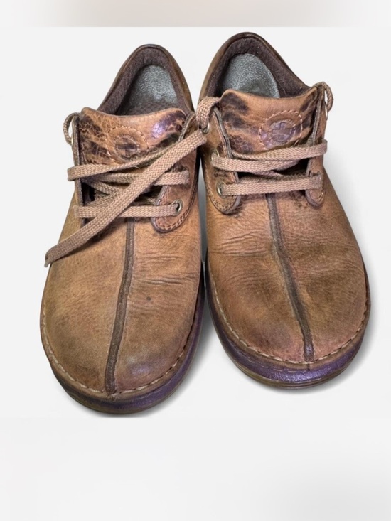 Dr. Martens Nevin Brown Leather Casual Slip Toe Oxford Shoes